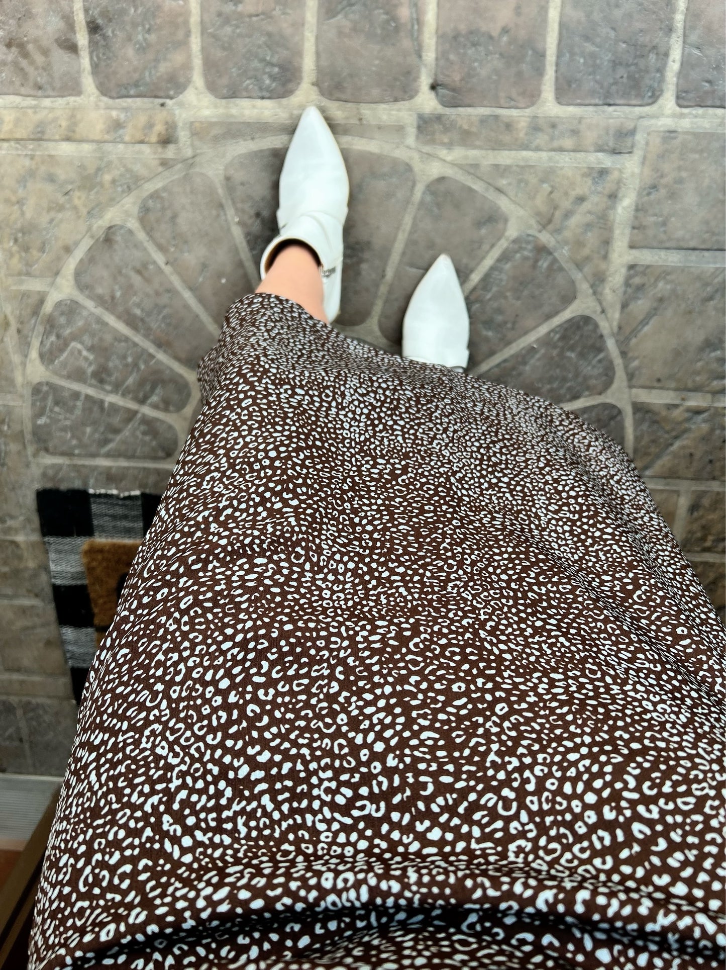 Brown Jaine Midi Skirt