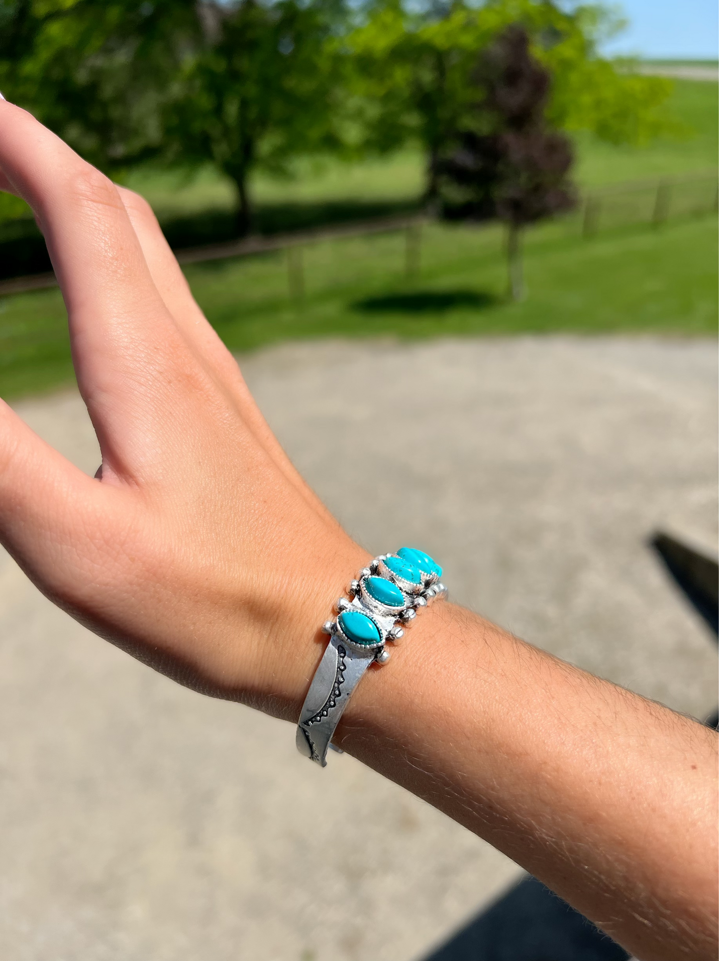 Natural Turquoise Cuff Bracelet