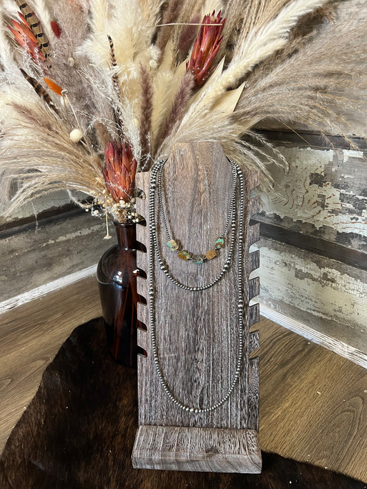 18” Graduated Sterling Silver Pearls Necklace