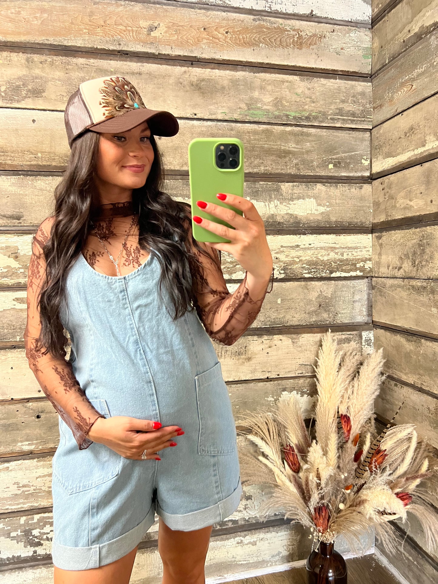 Denim Detail Romper
