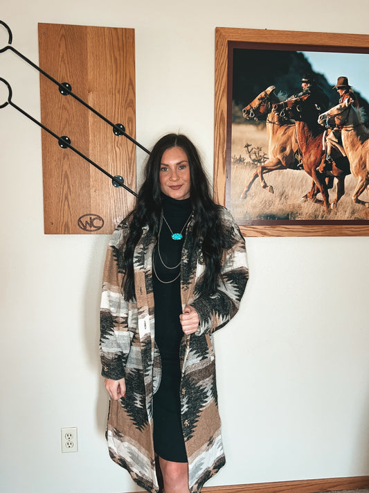 Midi Western Aztec Jacket