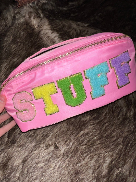 Large Hot Pink “STUFF” Travel Bag