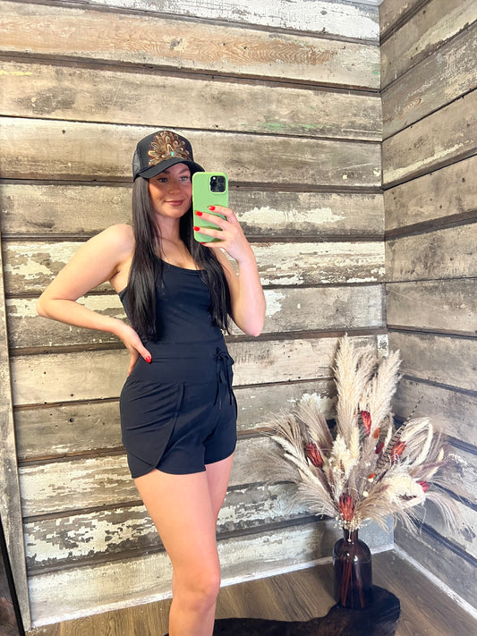 Cross Back Active Romper