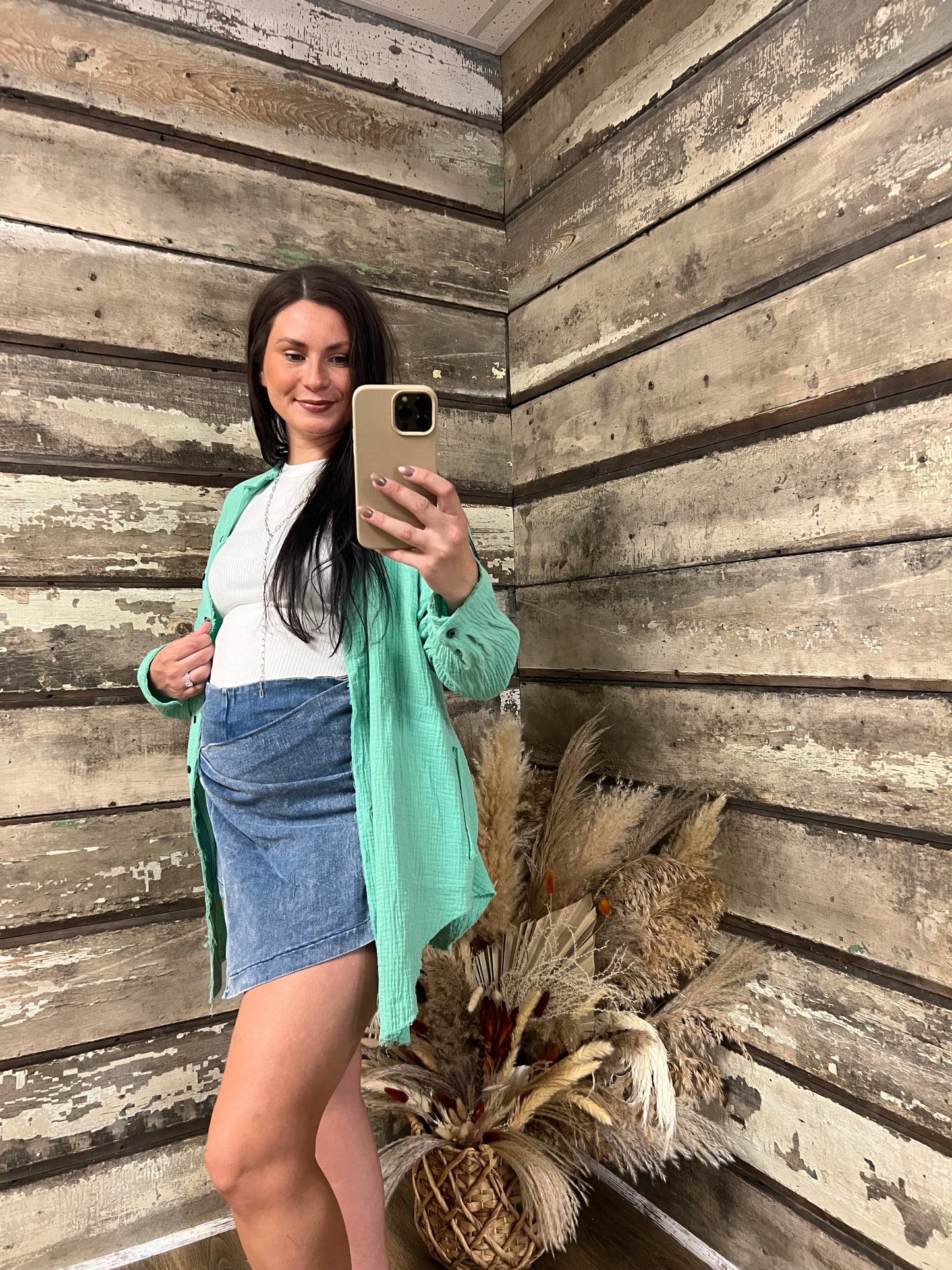 Acid Denim Skort