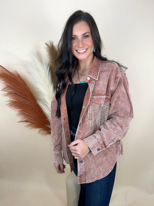 Farmer's Daughter Rhinestone Fringe Jacket