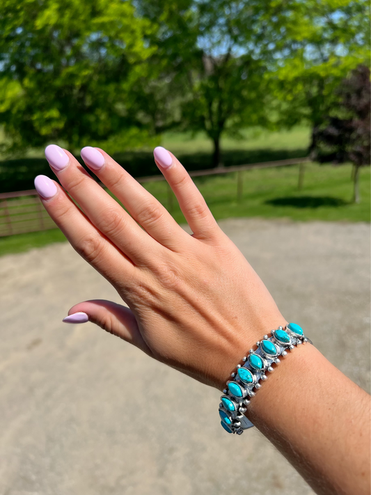 Natural Turquoise Cuff Bracelet