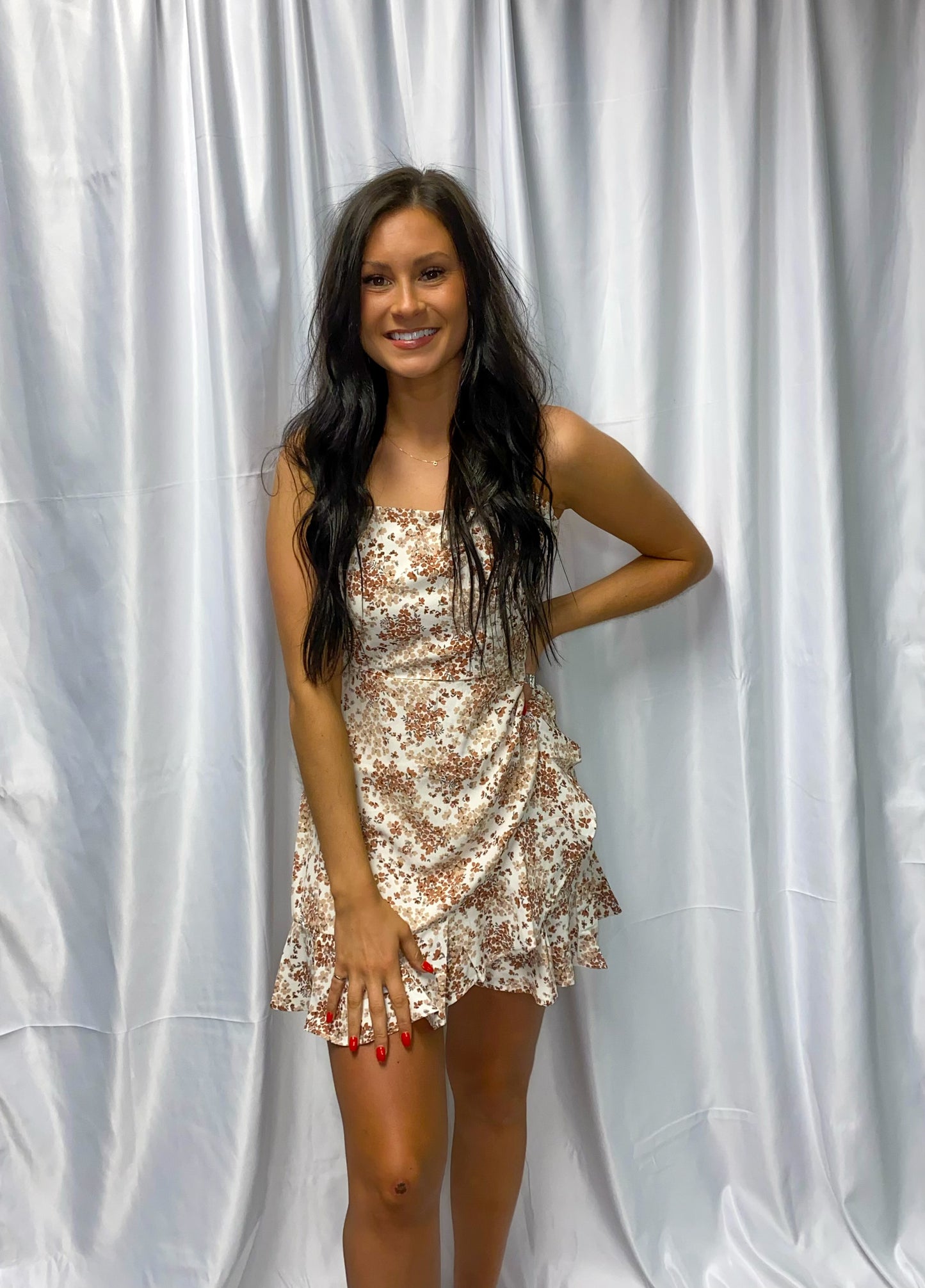 Laguna Ruffle Wrap Mini Dress