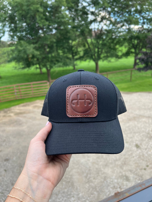 Flyin H Brand Leather Patch Hat