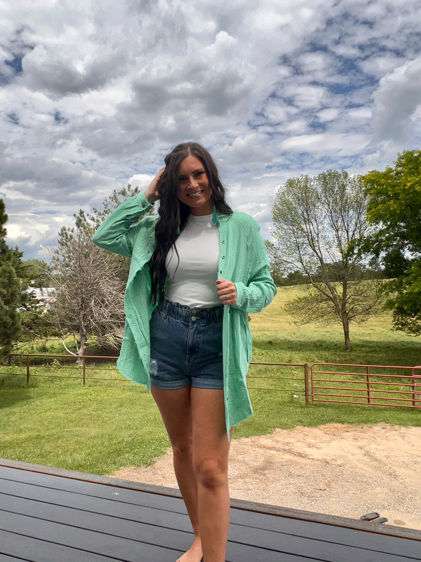 Cascade Plush Cotton Button Down