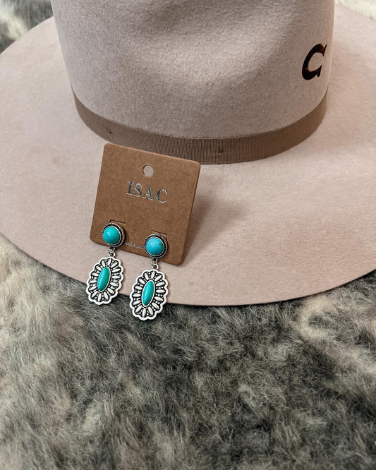 Concho Turquoise Post Earrings