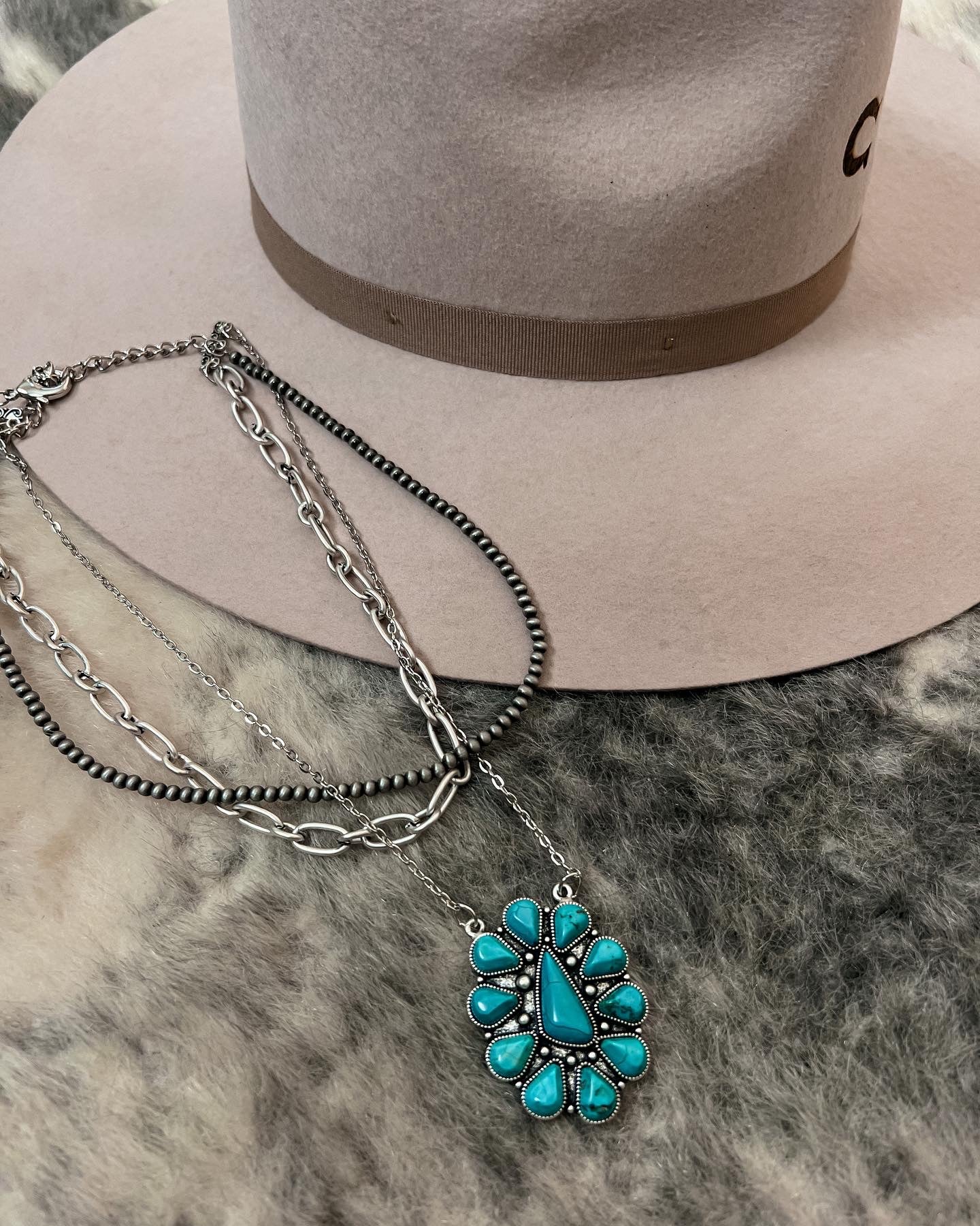 Boho Multi-Chain Turquoise Necklace